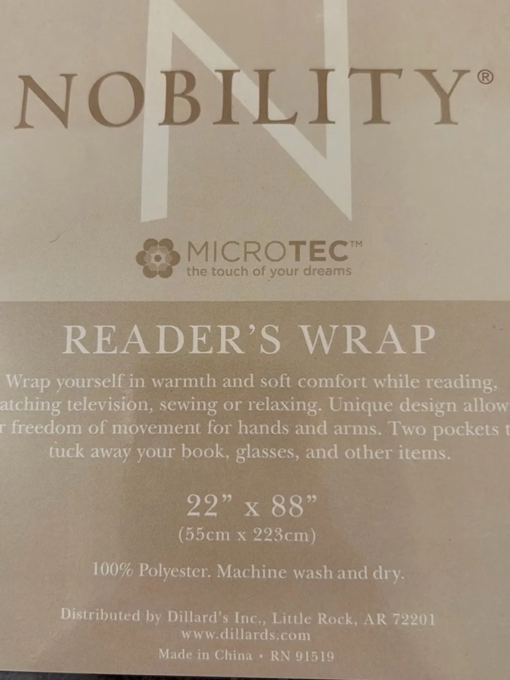 NOBILITY READERS WRAP